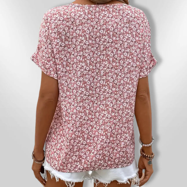 Women’s Floral Button-Front Top