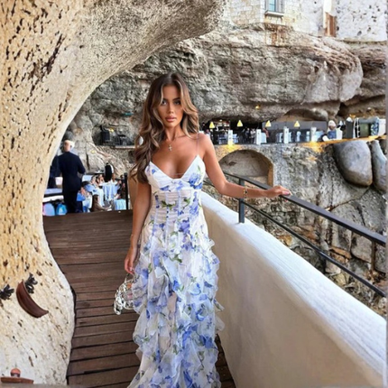 Women’s Floral Ruffle Maxi Dress