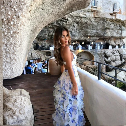 Women’s Floral Ruffle Maxi Dress