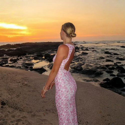 Women’s Floral V-Neck Maxi Dress