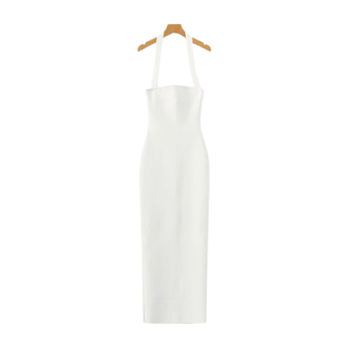 Women’s Halter Maxi Dress with Square Neckline