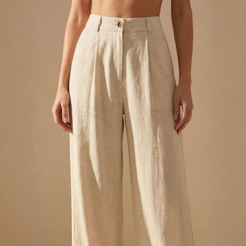 Women’s High-Waist Pleated Wide-Leg Trousers