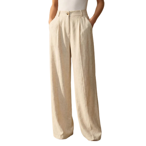 Women’s High-Waist Pleated Wide-Leg Trousers