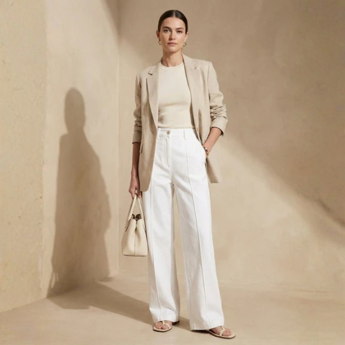 Women’s High-Waist Wide-Leg Trousers