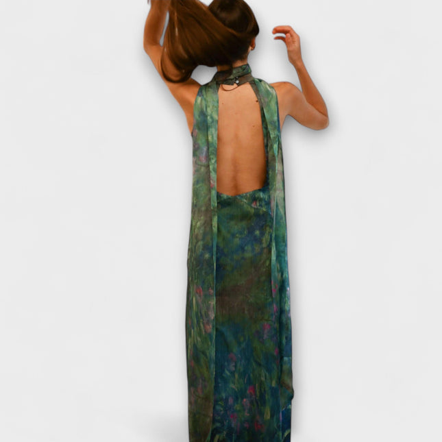 Women’s Keyhole Halter Maxi Dress