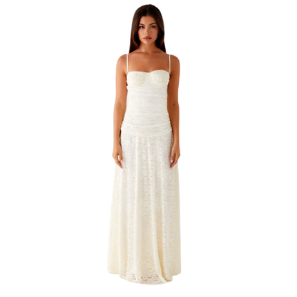 Women’s Lace Bustier Maxi Dress
