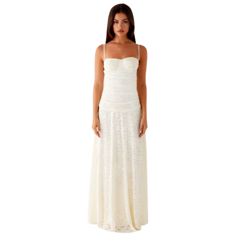 Women’s Lace Bustier Maxi Dress