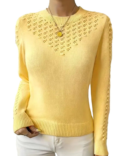 Women’s Lace-Panel Crewneck Sweater