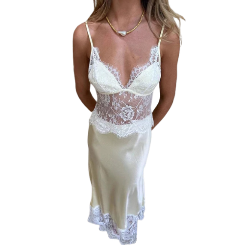 Women’s Lace Slip Maxi Dress