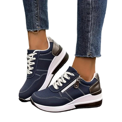 Women’s Lace-Up Side Zip Sneakers