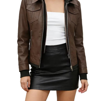 Women’s Layered Jacket with Integrated Hood