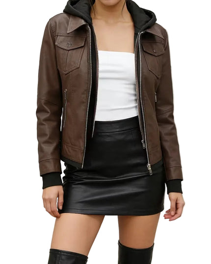 Women’s Layered Jacket with Integrated Hood