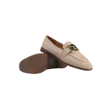 Women’s Loafers with Metal Buckle Detail