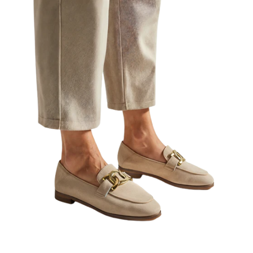 Women’s Loafers with Metal Buckle Detail