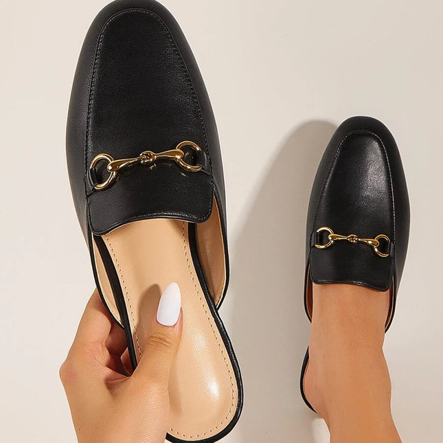 Women’s Metal Detail Mule Loafers