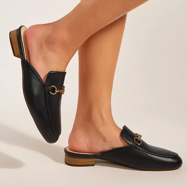Women’s Metal Detail Mule Loafers