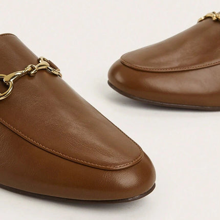 Women’s Metal Detail Mule Loafers