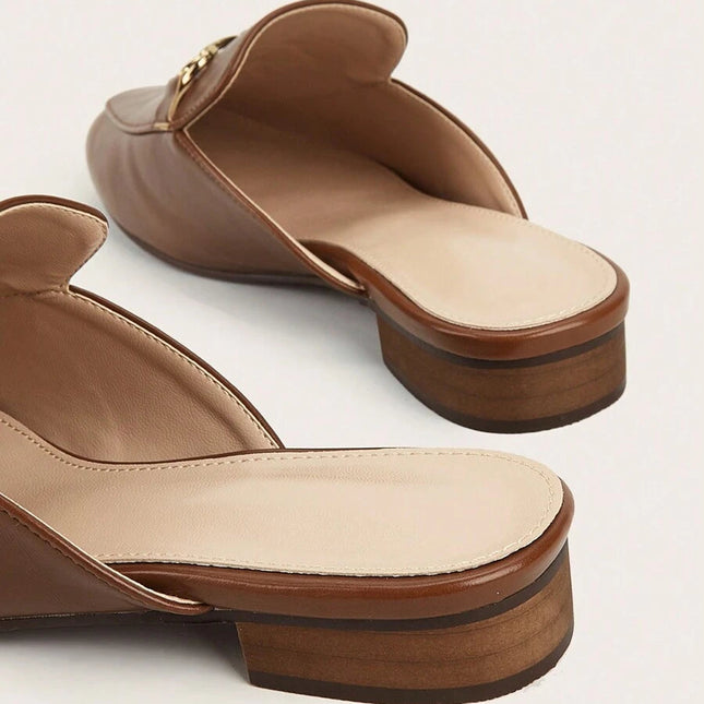 Women’s Metal Detail Mule Loafers