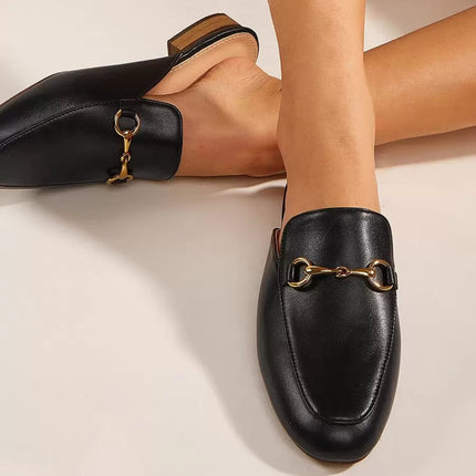 Women’s Metal Detail Mule Loafers