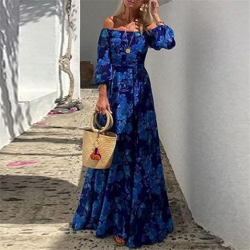 Women’s Off Shoulder Floral Maxi Dress