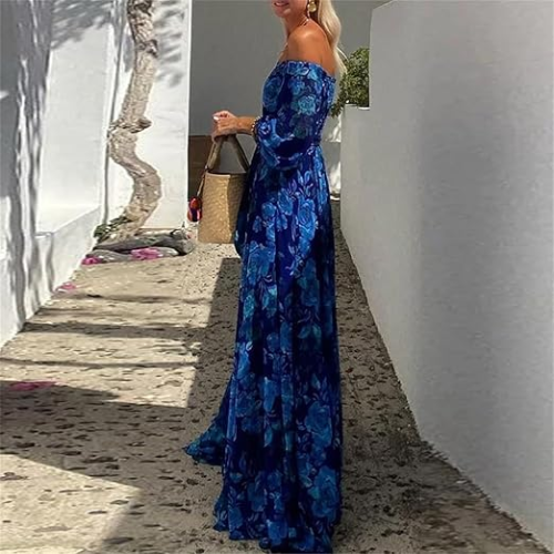 Women’s Off Shoulder Floral Maxi Dress