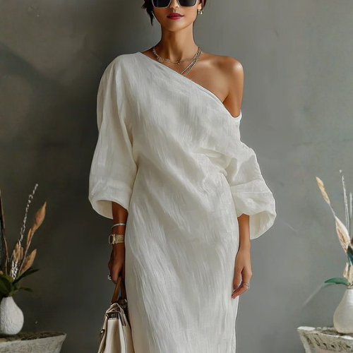 Women’s One-Shoulder Maxi Dress