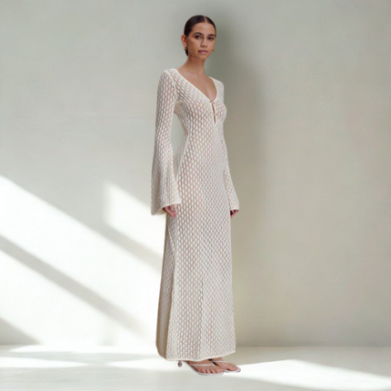Women’s Open Knit Maxi Dress