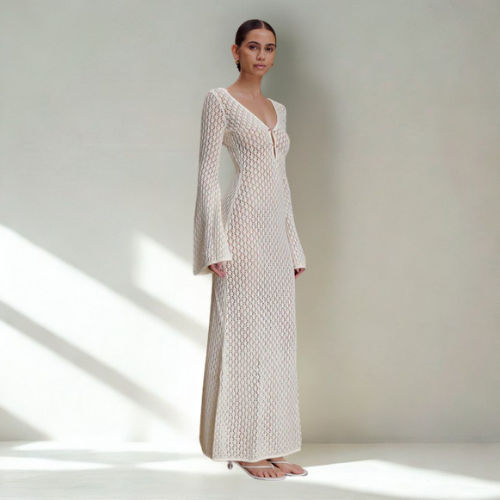 Women’s Open Knit Maxi Dress