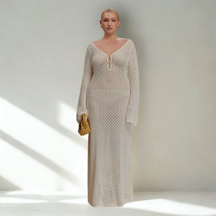Women’s Open Knit Maxi Dress