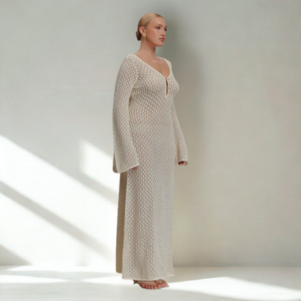 Women’s Open Knit Maxi Dress