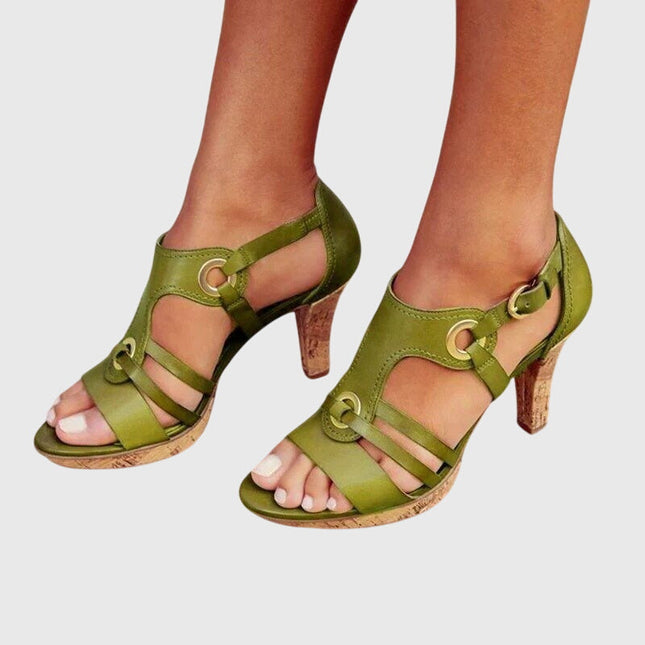Women’s Open Toe Ring Detail Heeled Sandals