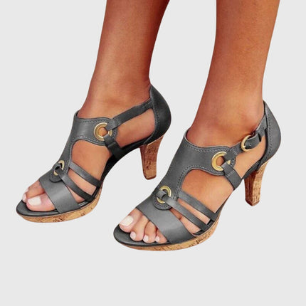 Women’s Open Toe Ring Detail Heeled Sandals