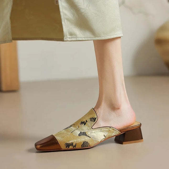 Women’s Printed Mule Heels
