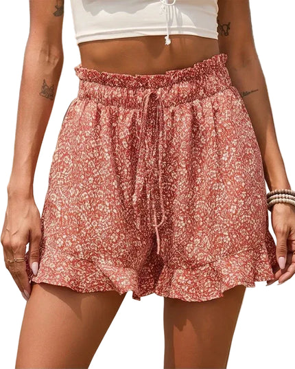 Women’s Printed Ruffle Shorts