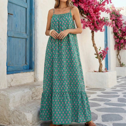 Women’s Printed Strappy Maxi Dress