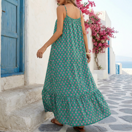 Women’s Printed Strappy Maxi Dress