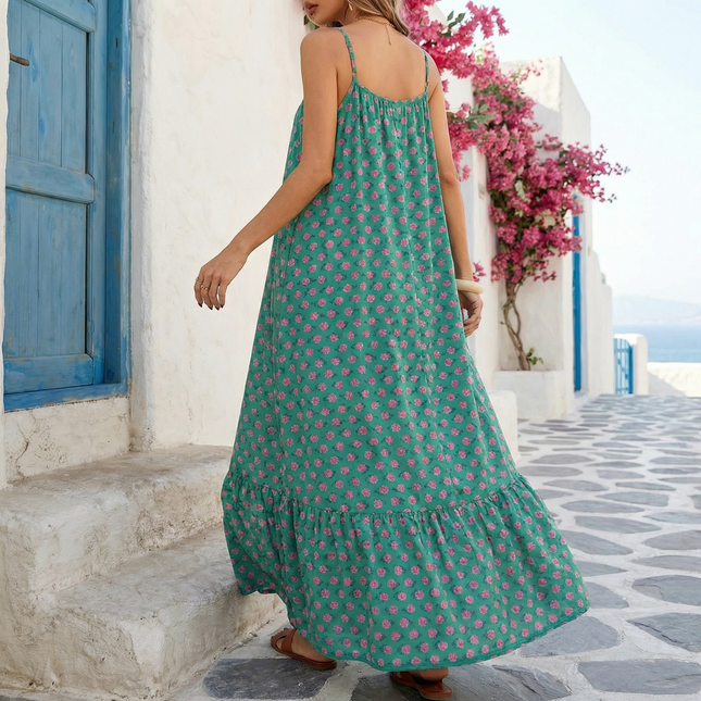 Women’s Printed Strappy Maxi Dress