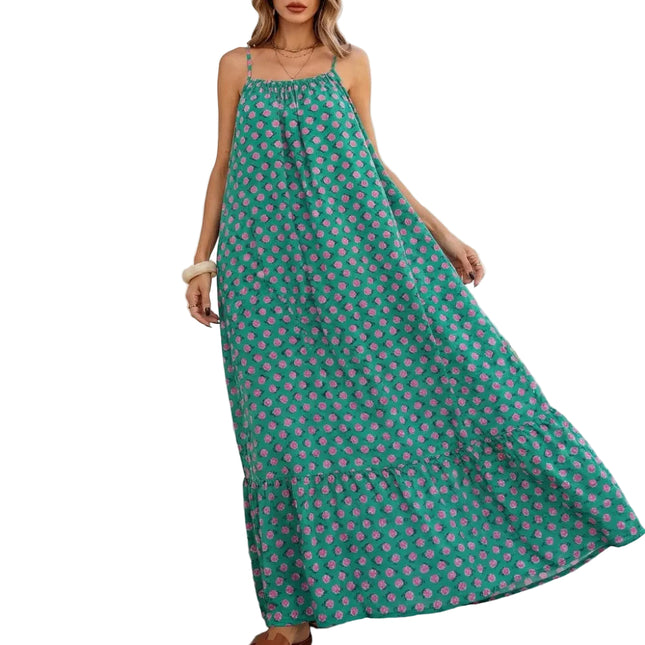 Women’s Printed Strappy Maxi Dress