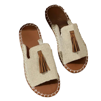 Women’s Printed Tassel Open Toe Sandals