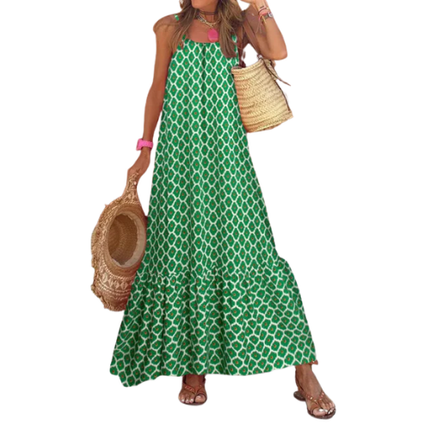 Women’s Printed Tiered Maxi Dress