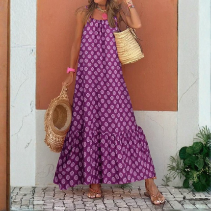 Women’s Printed Tiered Maxi Dress