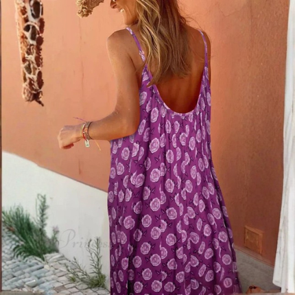 Women’s Printed Tiered Maxi Dress