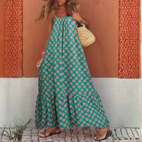 Women’s Printed Tiered Maxi Dress