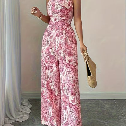 Women’s Printed Wide-Leg Jumpsuit