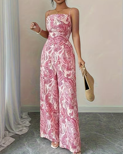 Women’s Printed Wide-Leg Jumpsuit