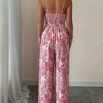 Women’s Printed Wide-Leg Jumpsuit