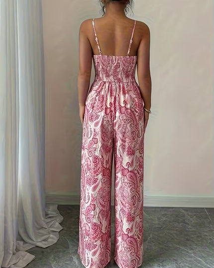 Women’s Printed Wide-Leg Jumpsuit