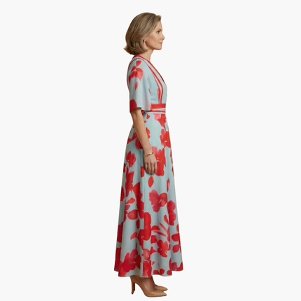 Women’s Printed Wrap Maxi Dress