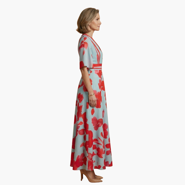 Women’s Printed Wrap Maxi Dress