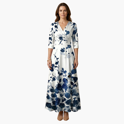 Women’s Printed Wrap Maxi Dress